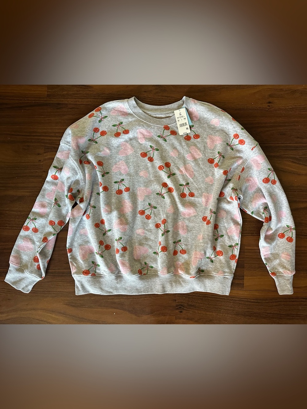 Zoe + Liv Target Cherry Heart Fleece Sweatshirt NEW